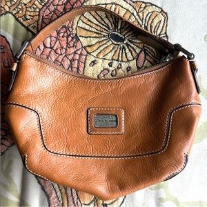 Vintage Michael Michael Kors Distressed Tan/Brown Leather Mini Bag